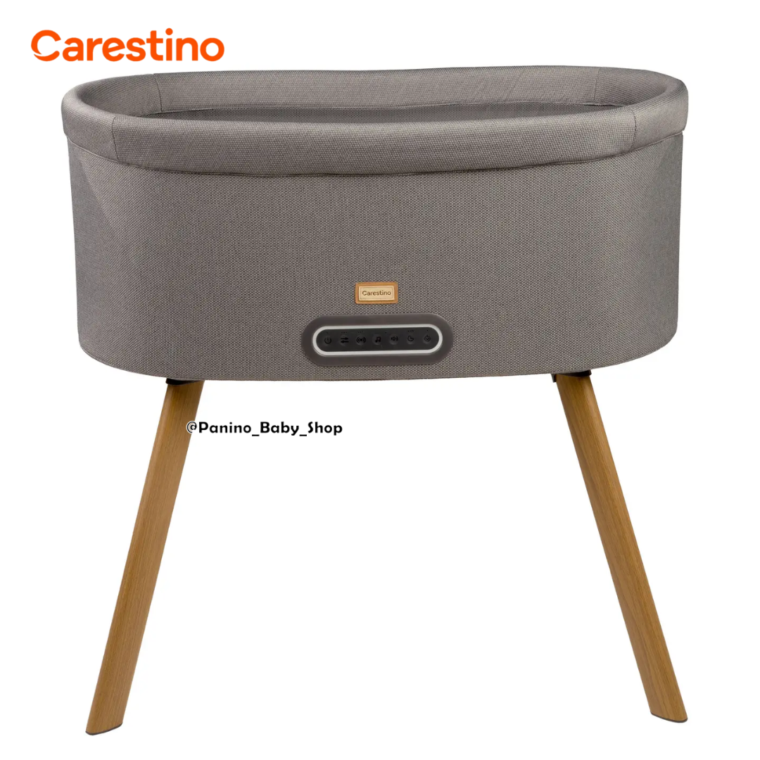 CUNA MOISÉS MECEDOR ELECTRÓNICO MUSICAL -BURDEOS- GRIS - 2
