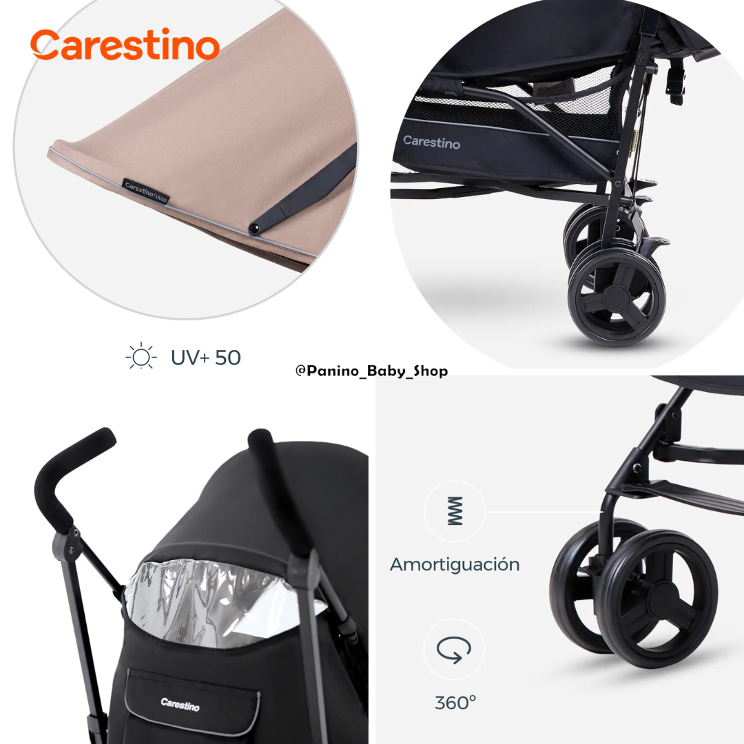 COCHE BASTÓN DE PASEO PLEGABLE CARESTINO -CAPRI V2- VISON - 8