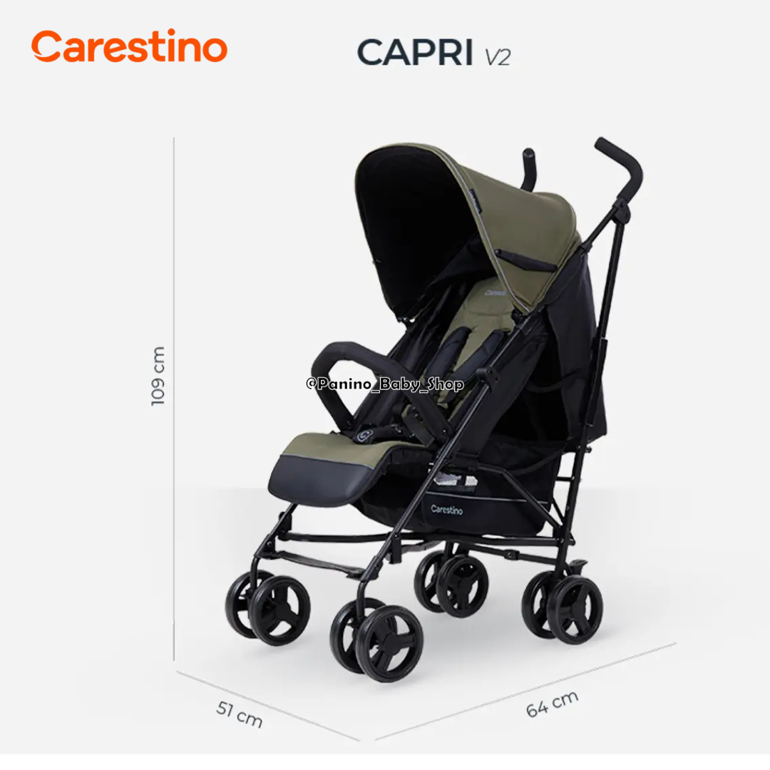 COCHE BASTÓN DE PASEO PLEGABLE CARESTINO -CAPRI V2- GRAFITO - 7