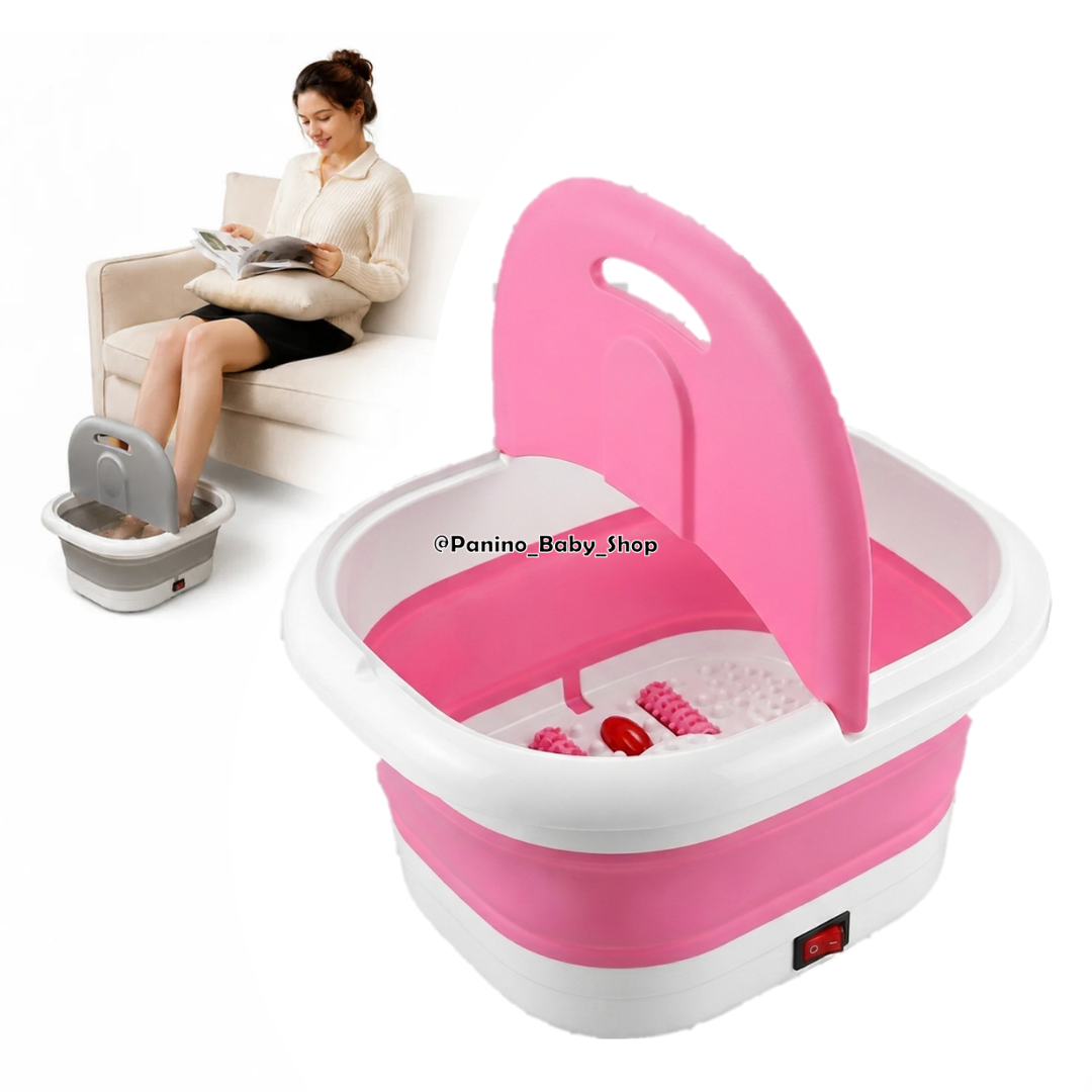 TINA HIDROMASAJEADORA PLEGABLE PARA PIES -AQUA- ROSADO - 1
