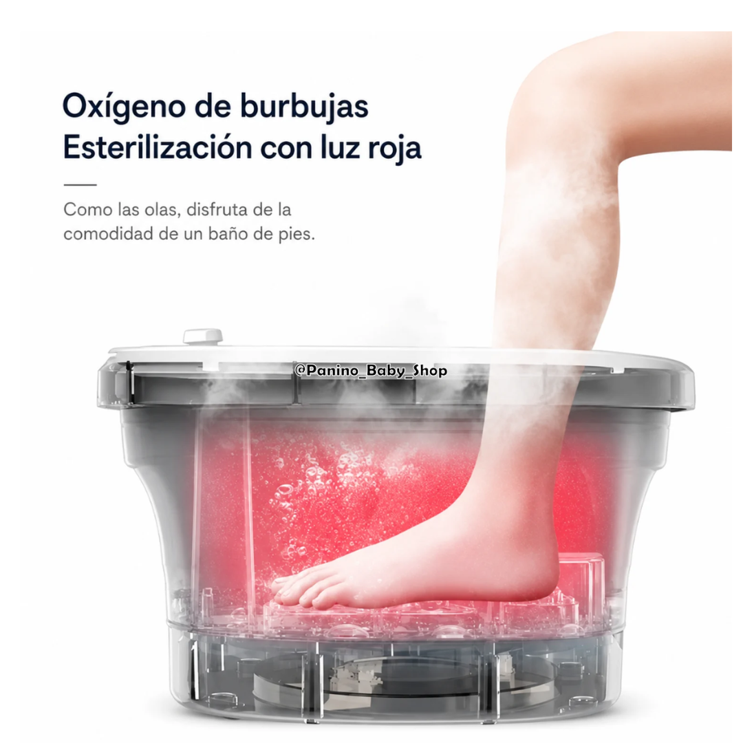 TINA HIDROMASAJEADORA PLEGABLE PARA PIES -AQUA- ROSADO - 6