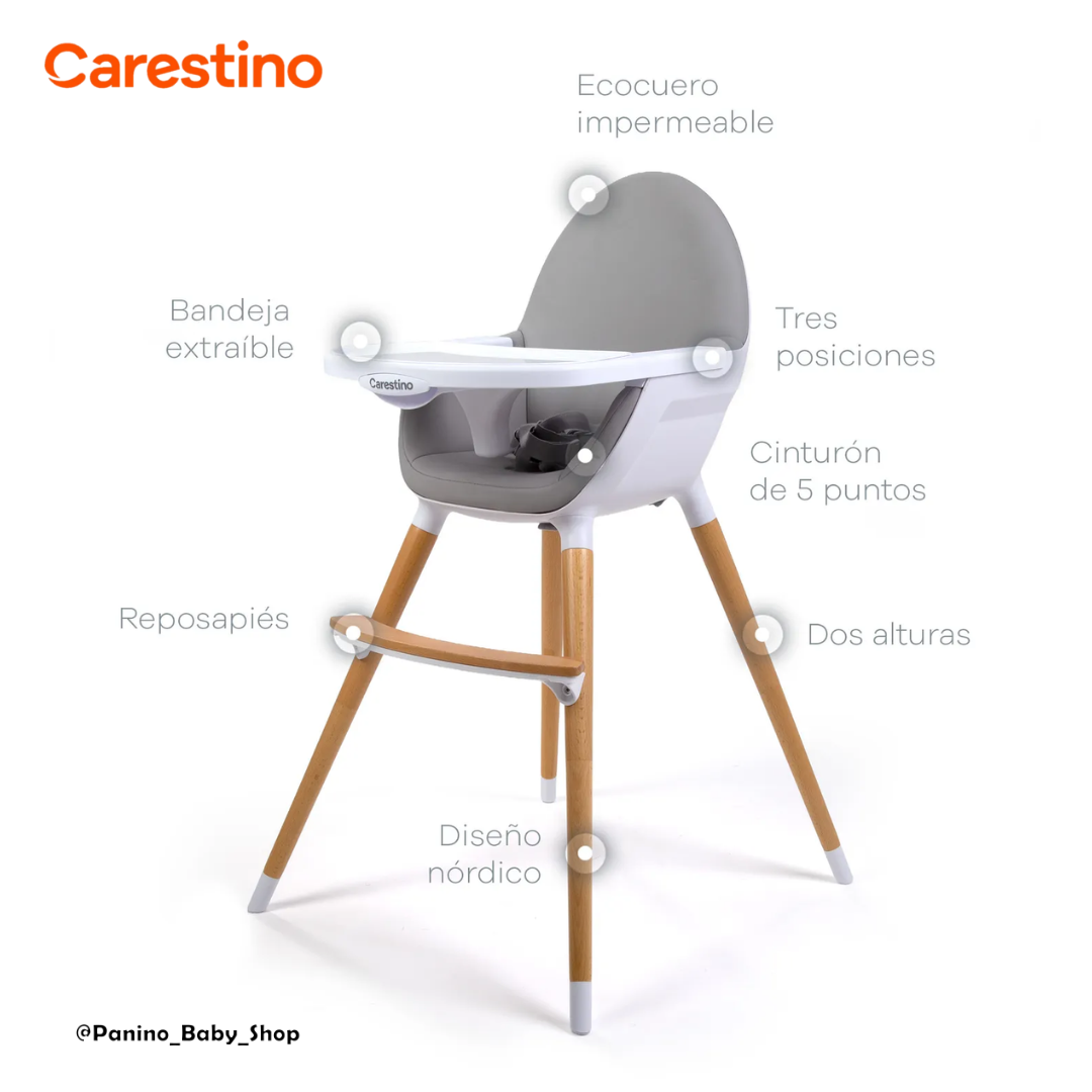 SILLA DE COMER 3EN1 DISEÑO NÓRDICO-NEO- BEIGE - 3