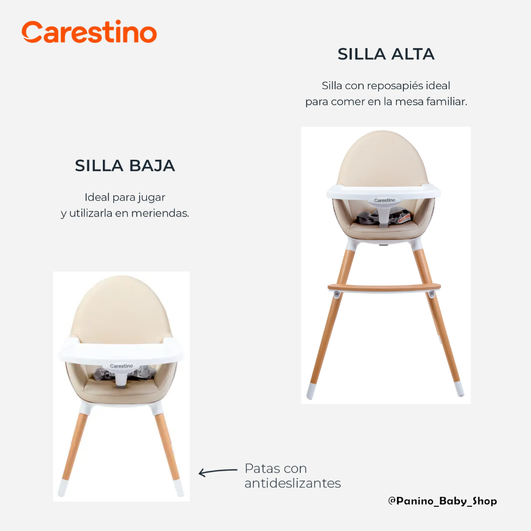 SILLA DE COMER 3EN1 DISEÑO NÓRDICO-NEO- BEIGE - 5