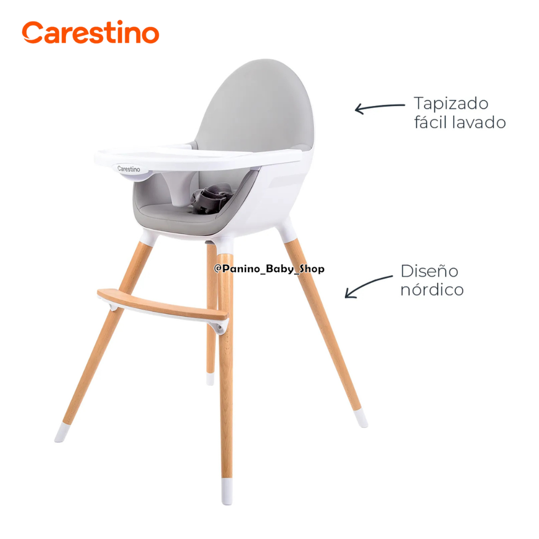 SILLA DE COMER 3EN1 DISEÑO NÓRDICO-NEO- GRIS CLARO - 3