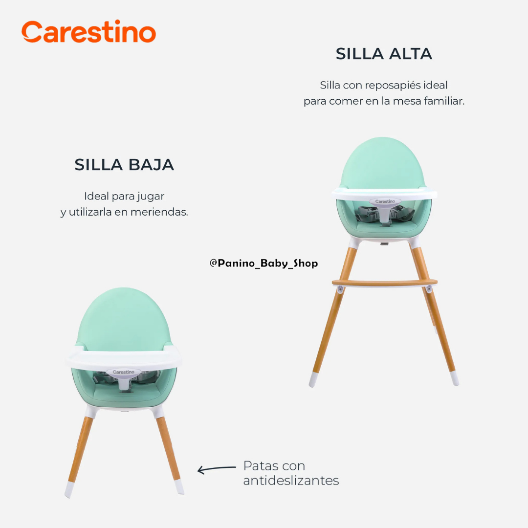 SILLA DE COMER 3EN1 DISEÑO NÓRDICO-NEO- GRIS CLARO - 5
