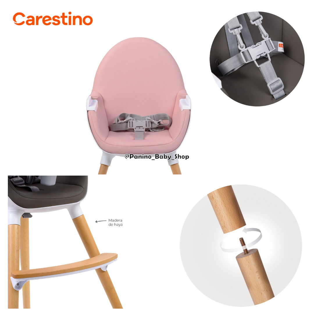 SILLA DE COMER 3EN1 DISEÑO NÓRDICO-NEO- GRIS CLARO - 6