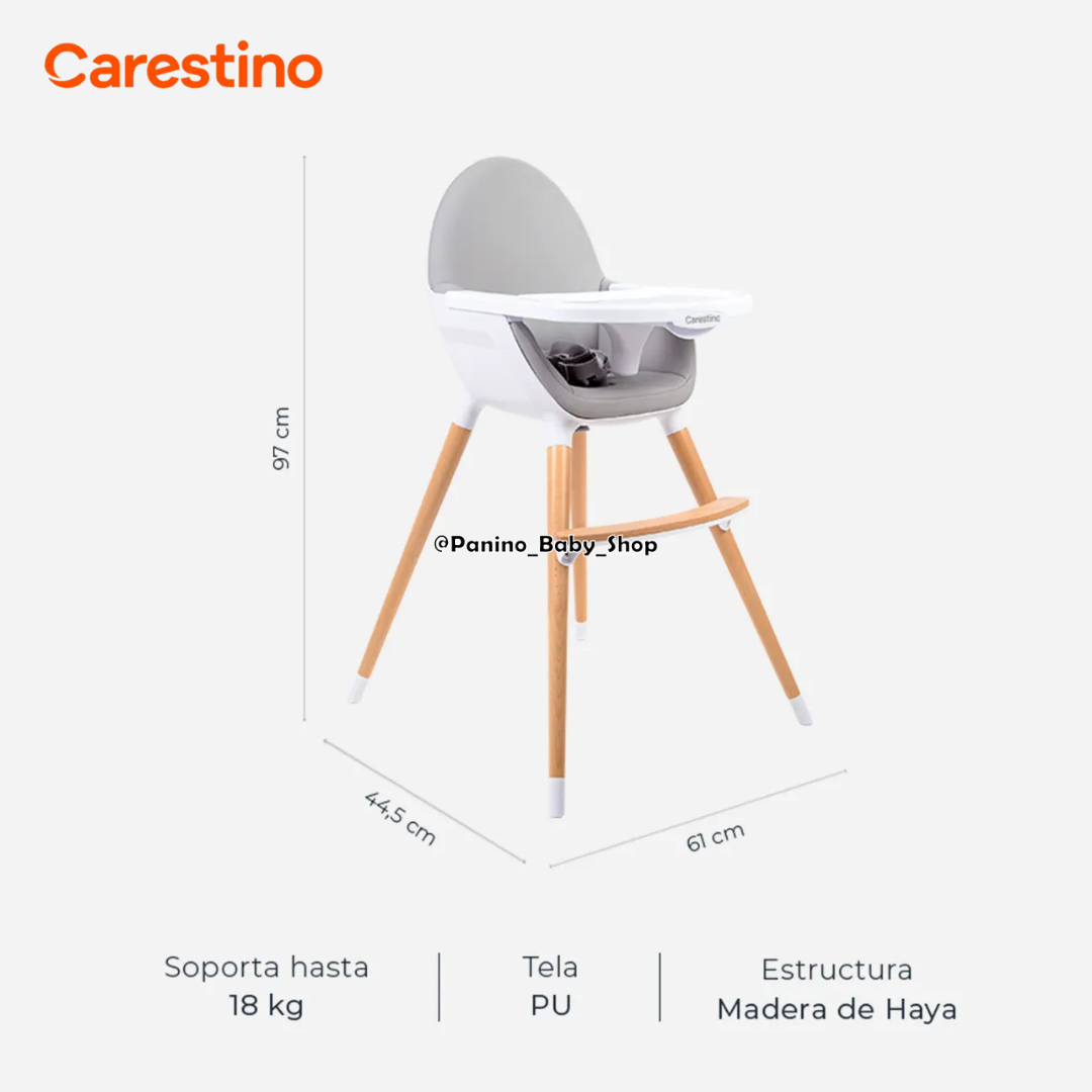 SILLA DE COMER 3EN1 DISEÑO NÓRDICO-NEO- GRIS CLARO - 8