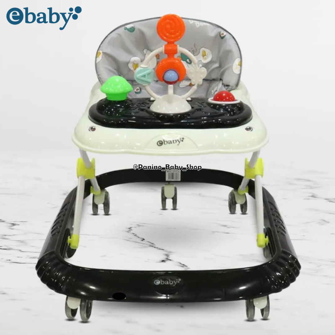 ANDADOR CON BANDEJA INTERACTIVA PARA BEBÉS -CRISTAL- NEGRO - 2