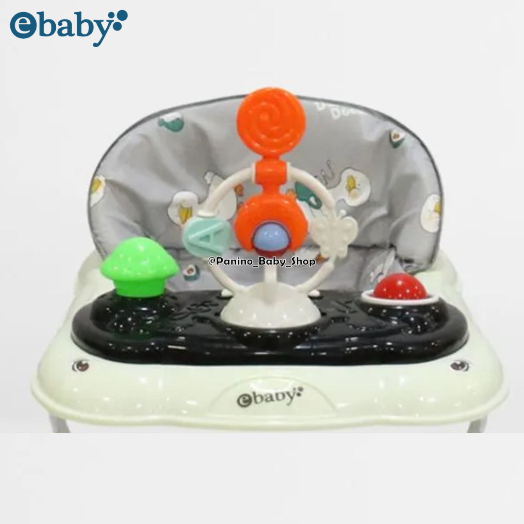ANDADOR CON BANDEJA INTERACTIVA PARA BEBÉS -CRISTAL- NEGRO - 3
