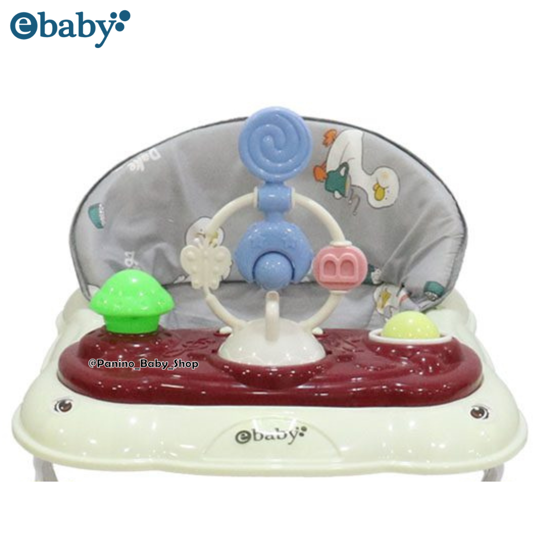 ANDADOR CON BANDEJA INTERACTIVA PARA BEBÉS -CRISTAL- VINO - 2