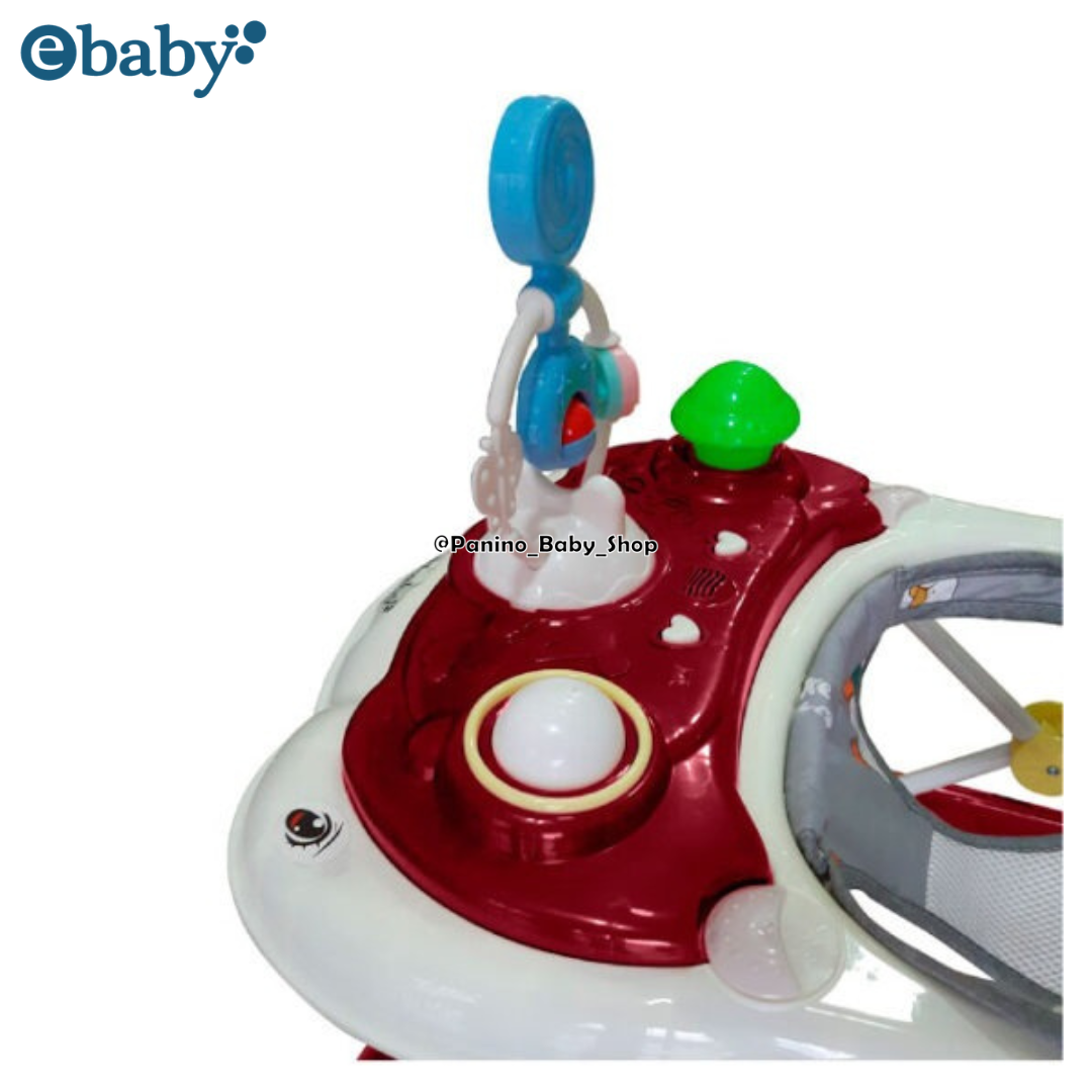 ANDADOR CON BANDEJA INTERACTIVA PARA BEBÉS -CRISTAL- VINO - 4