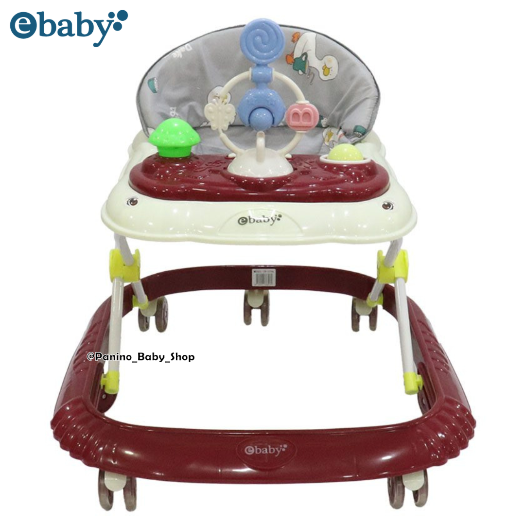 ANDADOR CON BANDEJA INTERACTIVA PARA BEBÉS -CRISTAL- VINO - 6
