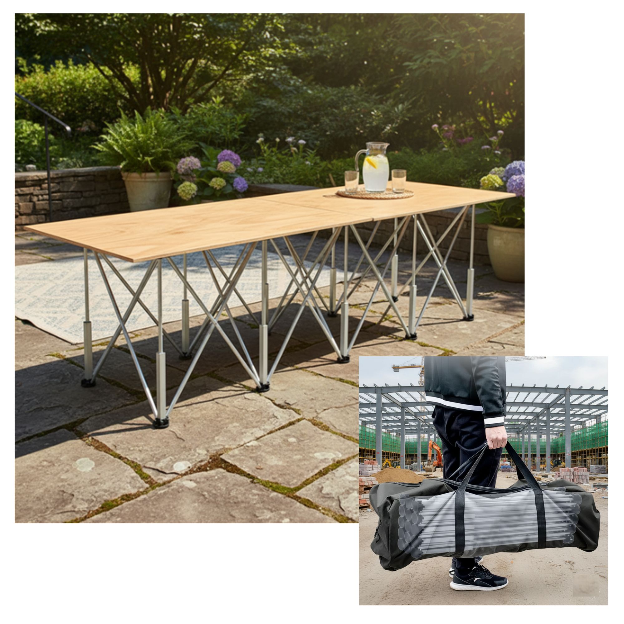 CABALLETE PORTATIL PLEGABLE DE ALUMINIO - 4
