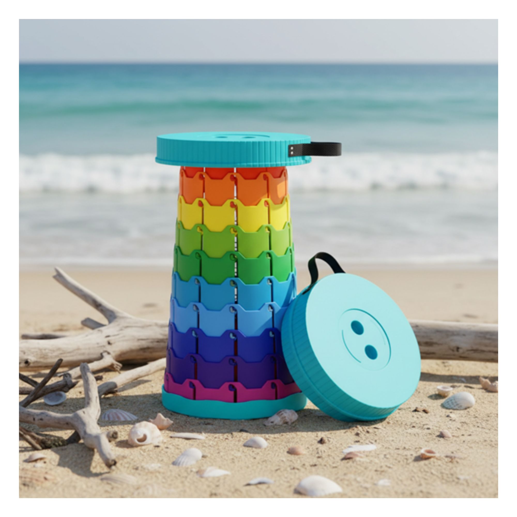 BANCO PLEGABLE CAMPING MULTICOLOR - 5