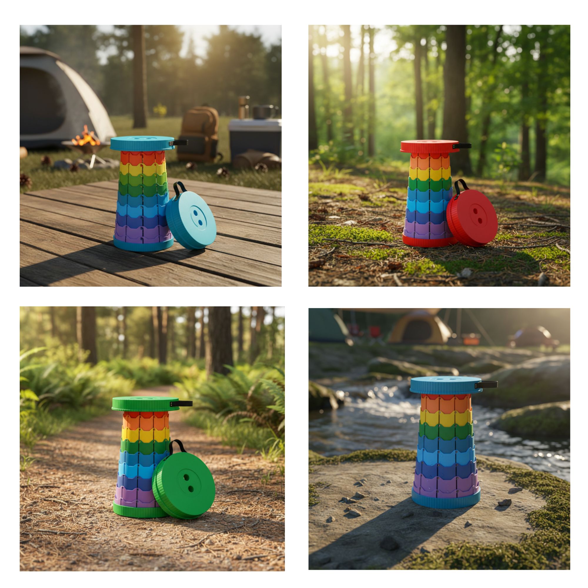 BANCO PLEGABLE MULTICOLOR SET 3 UNDS - 1