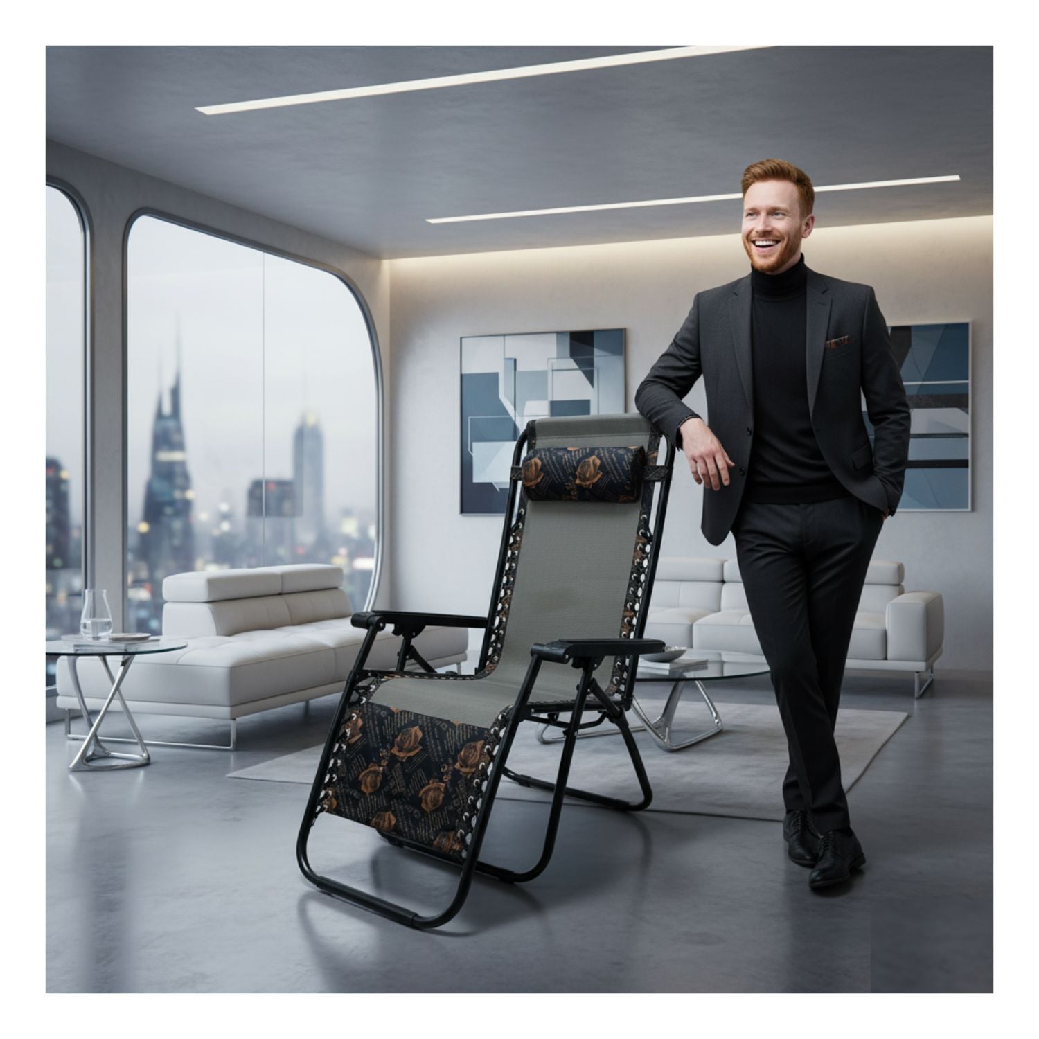 SILLA REPOSERA PLEGABLE MARROON - 1