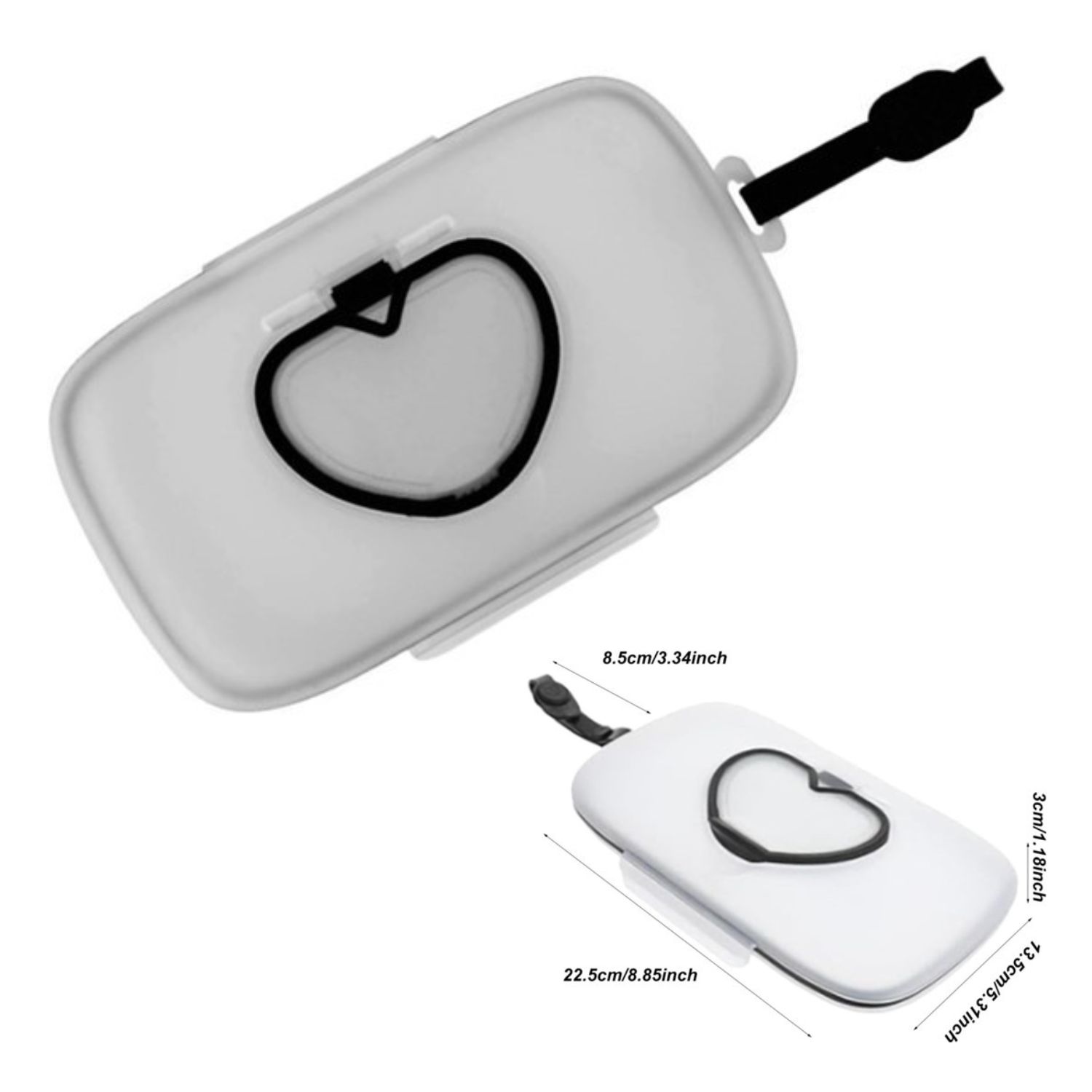 PORTA PAÑOS HUMEDOS CORAZON BLACK - 7