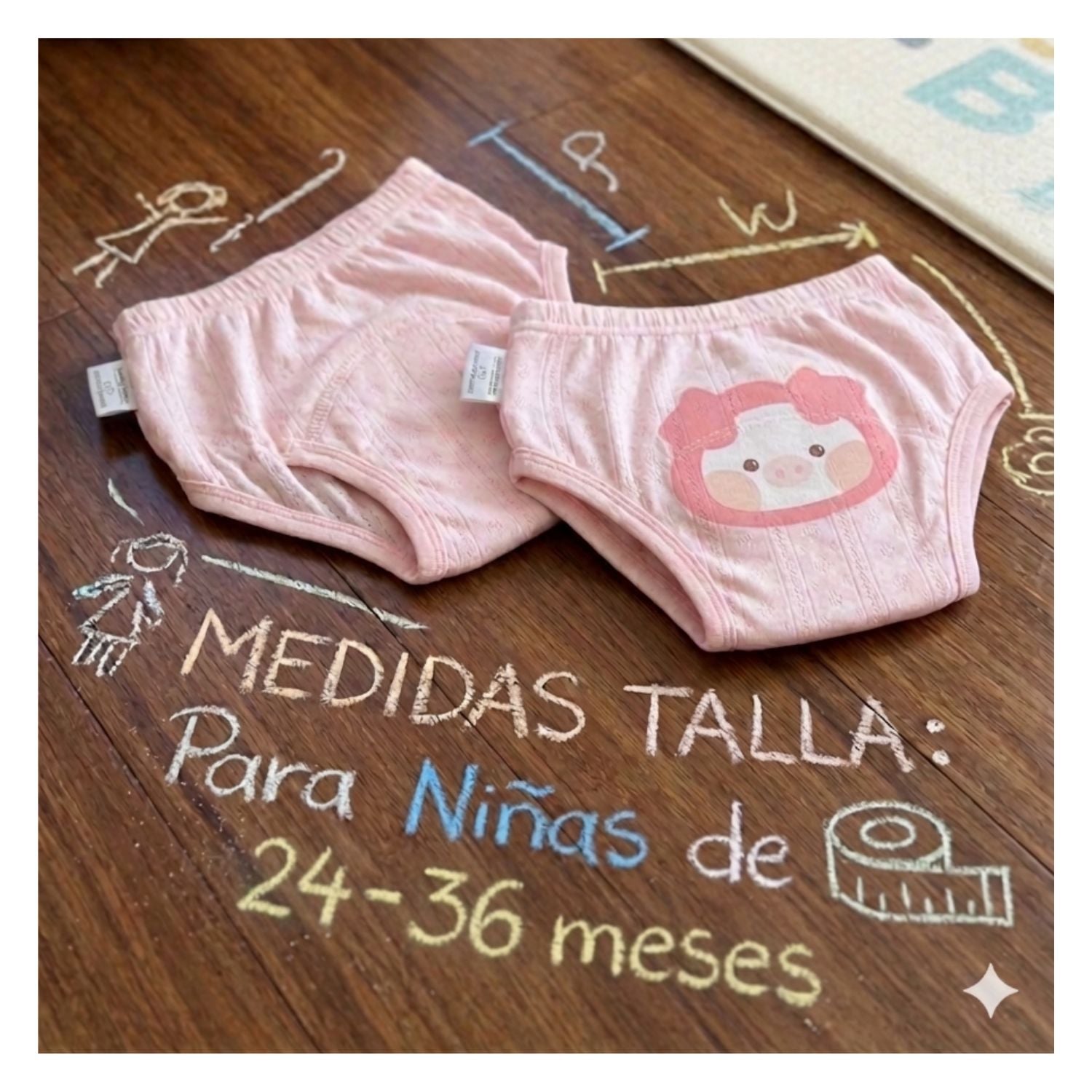 INTERIOR CONTROL ESFINTERES 24-36 MESES NIÑAS SET 3 UNIDADES - 7