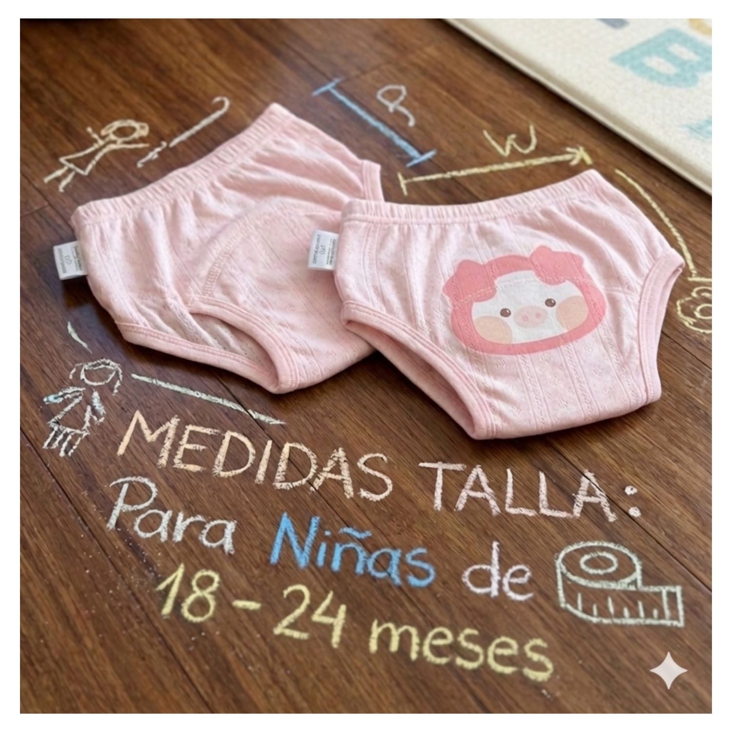 INTERIOR CONTROL ESFINTERES 18-24 MESES NIÑAS SET 3 UNIDADES - 7