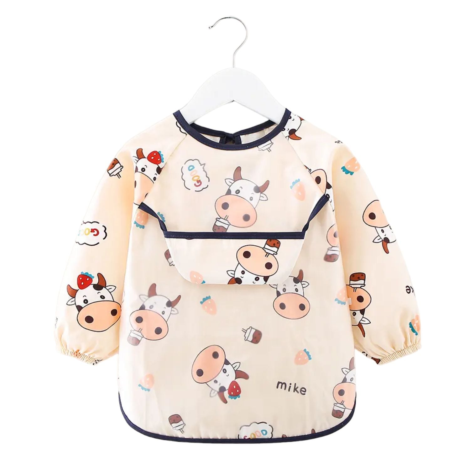 MANDIL INFANTIL VACA MIKE CON MANGAS PACK X 2 UNDS - 3