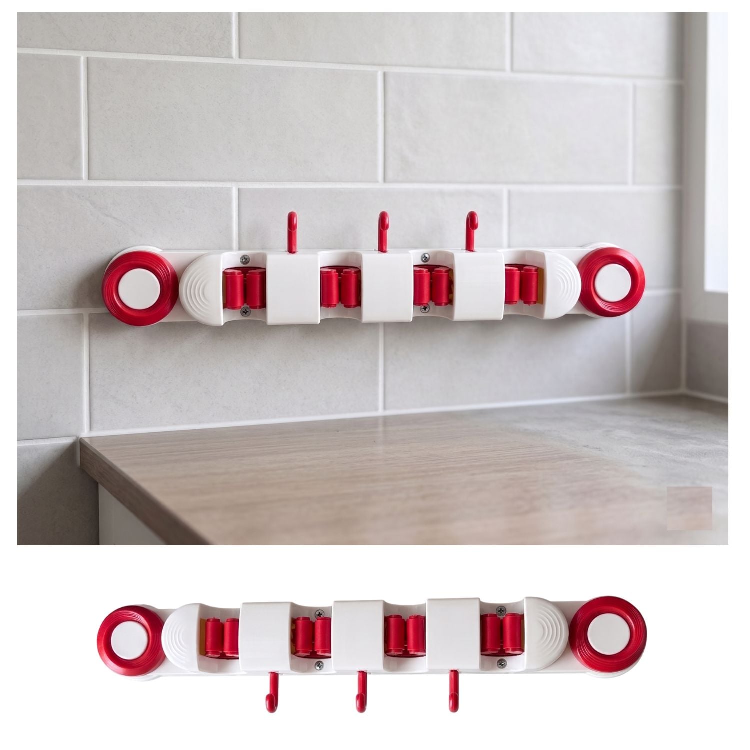 COLGADOR ESCOBAS 4 EN 1 SET 2 UNDS - 3
