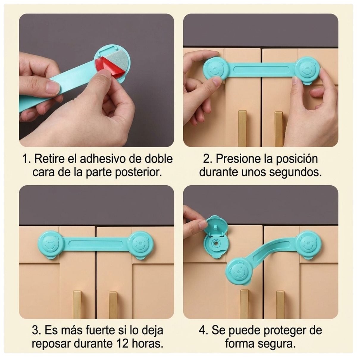 SEGURO CAJON Y PUERTA INFANTIL PACK X 8 UNDS - 5