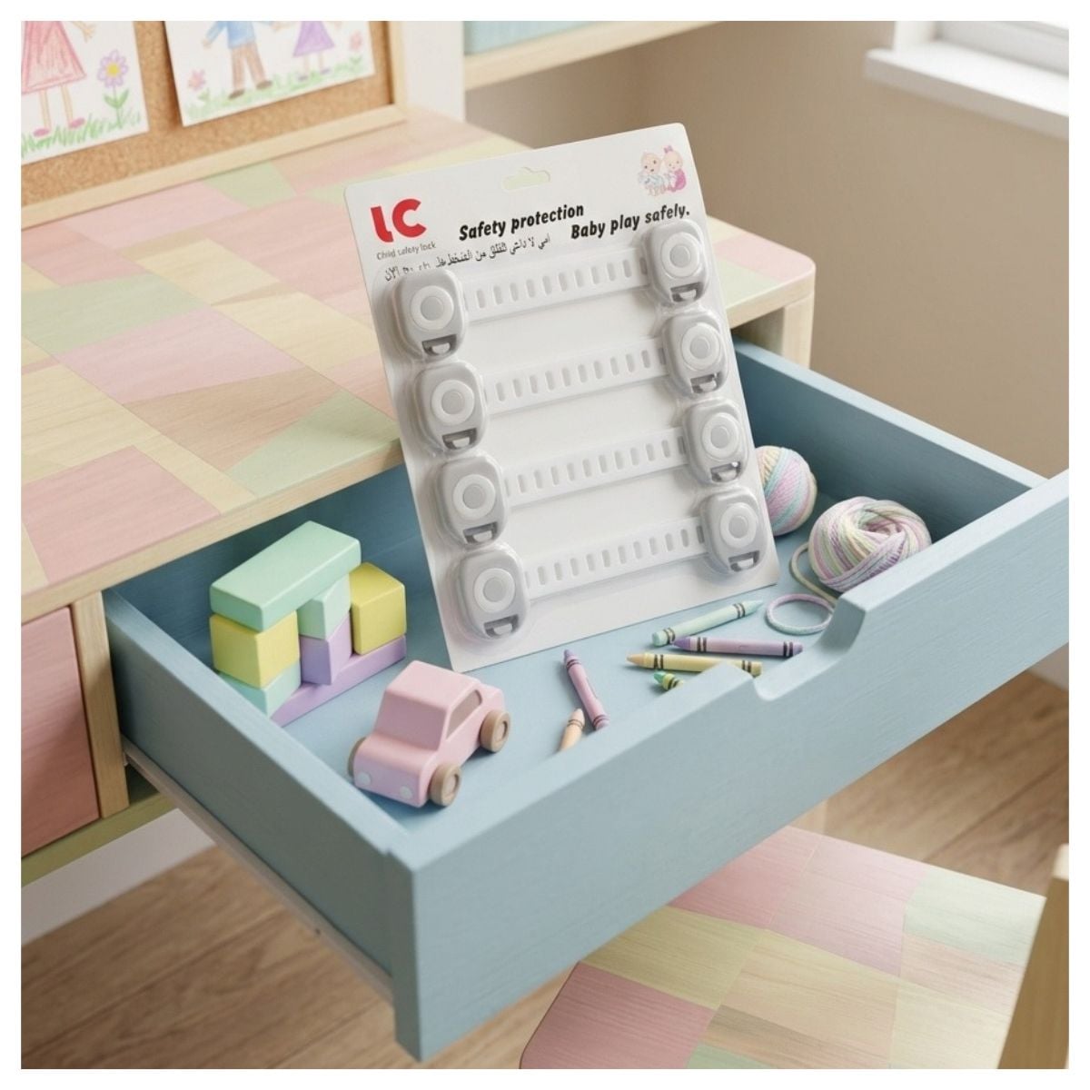 SEGURO INFANTILES PARA CAJONES PACK 8 UNDS OJ2 - 6