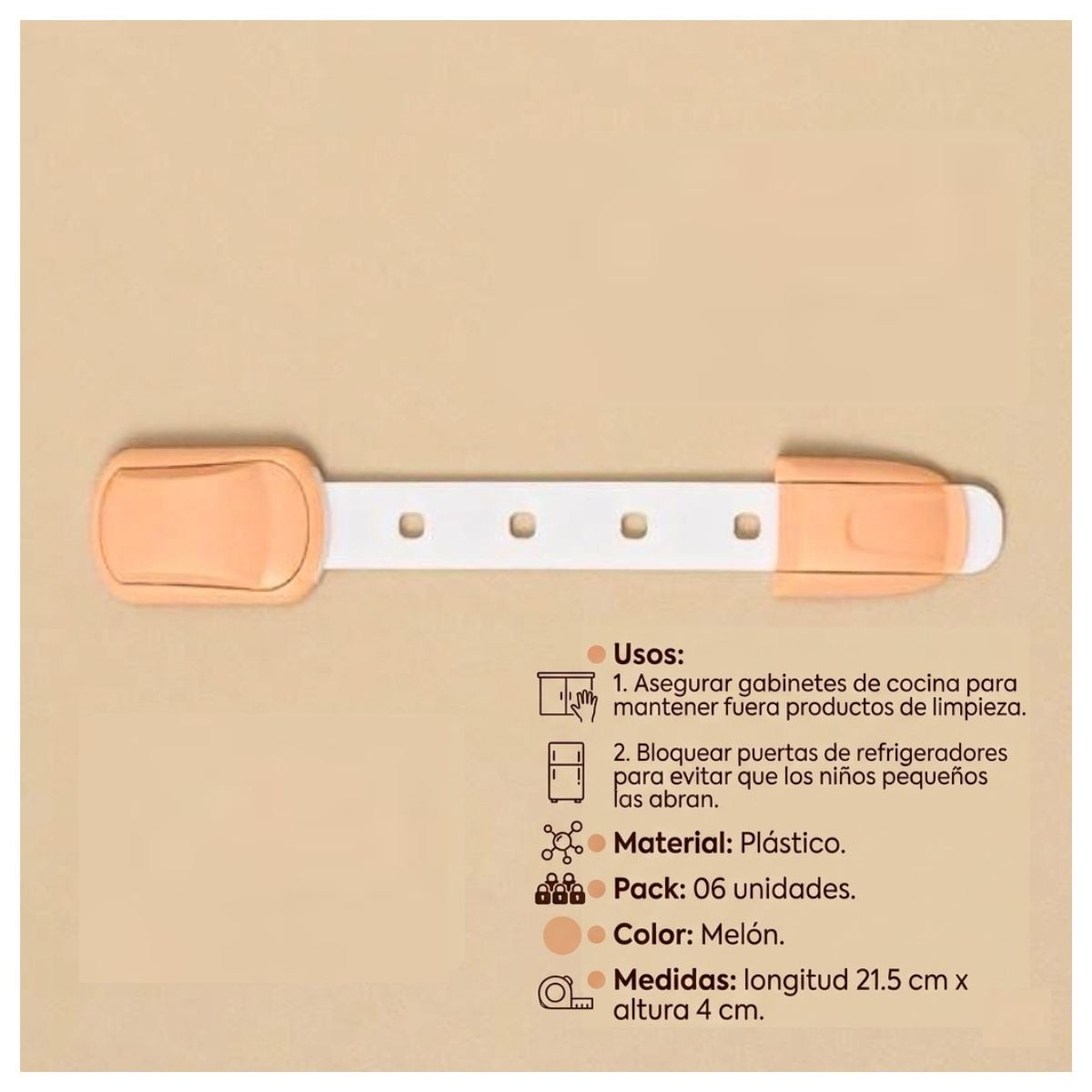 SEGUROS INFANTIL PUERTAS Y CAJONES SET 6 UNDS BM2 - 5
