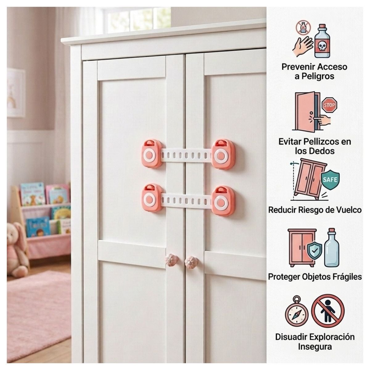 SEGURO INFANTILES PARA CAJONES PACK 8 UNDS OJ1 - 5