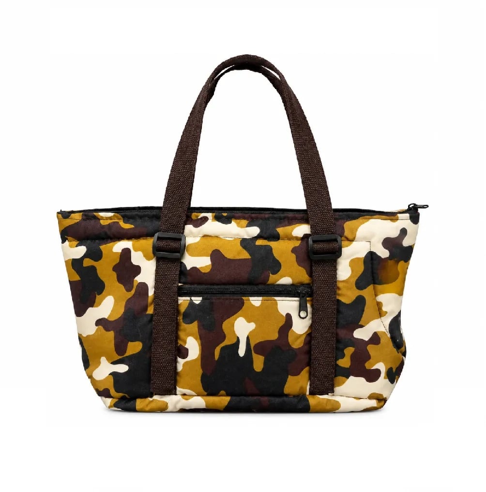 CARTERA TRANSPORTADORA PARA MASCOTAS PERROS TALLA S COLOR CAMUFLADO MARRÓN - 1
