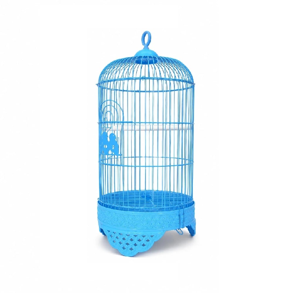 JAULA METÁLICA PREMIUM PARA AVES COLOR CELESTE - 1