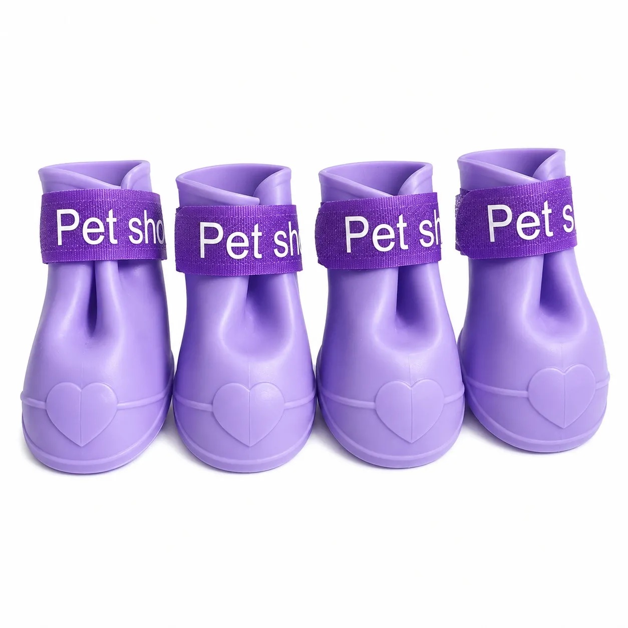 ZAPATOS DE SILICONA ANTIDESLIZANTES PARA PERROS COLOR LILA TALLA L - 1