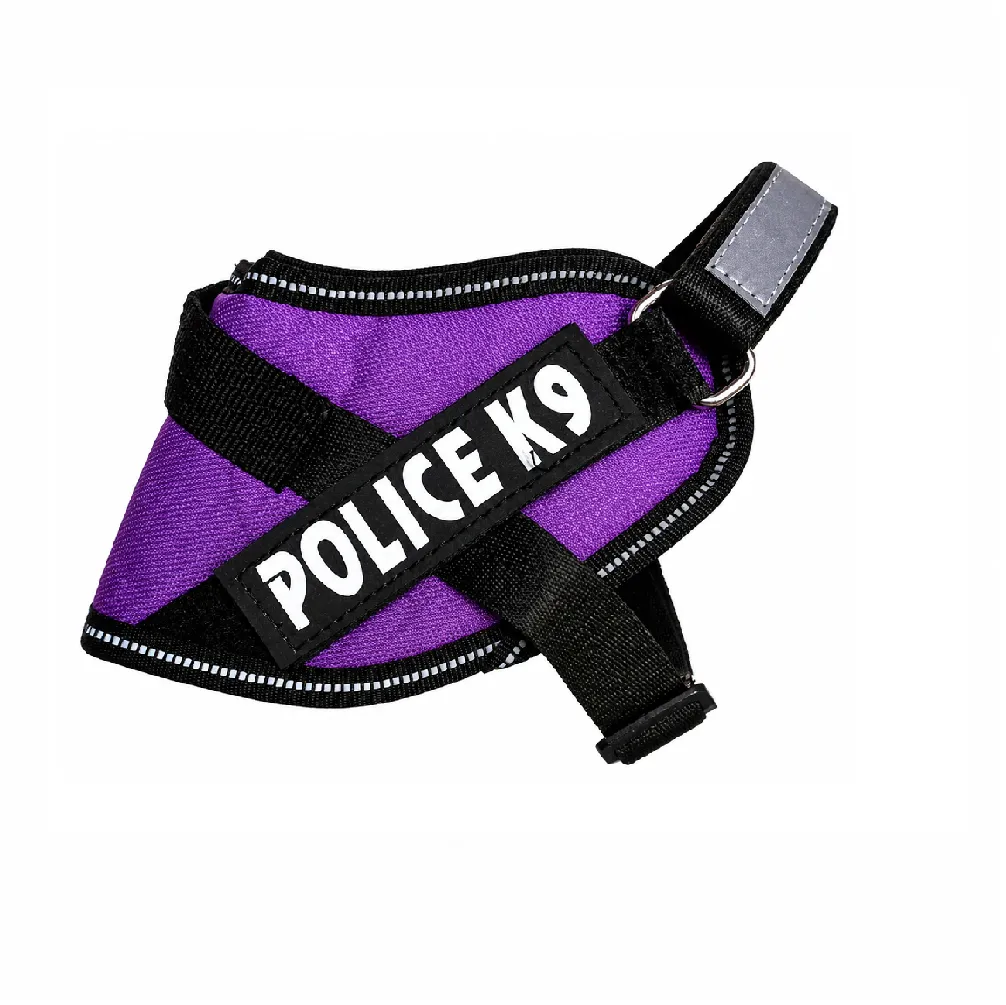 PECHERA TÁCTICA PARA PERROS POLICE K9 COLOR MORADO TALLA S - 1