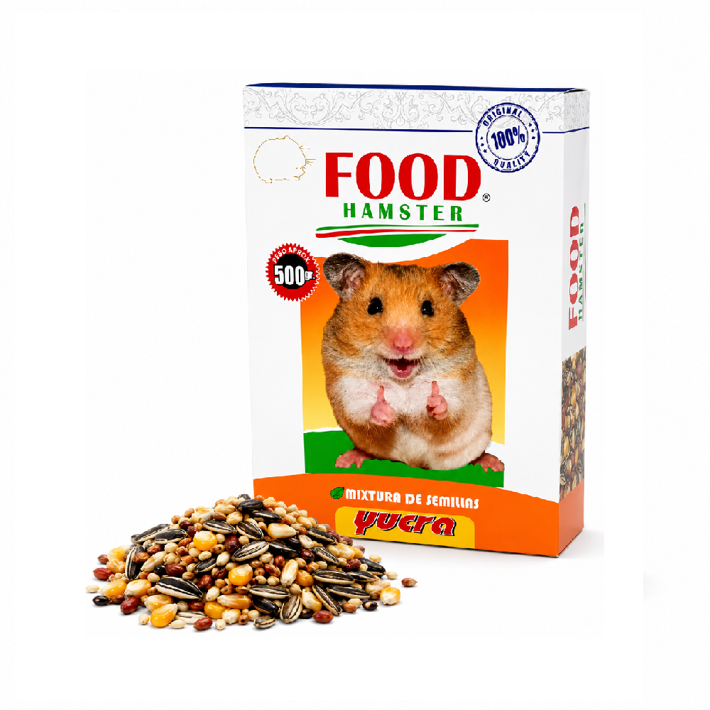 ALIMENTO BALANCEADO PARA HÁSMTERS MIX DE SEMILLAS X 500 GRAMOS INCLUYE PREMIO - 1