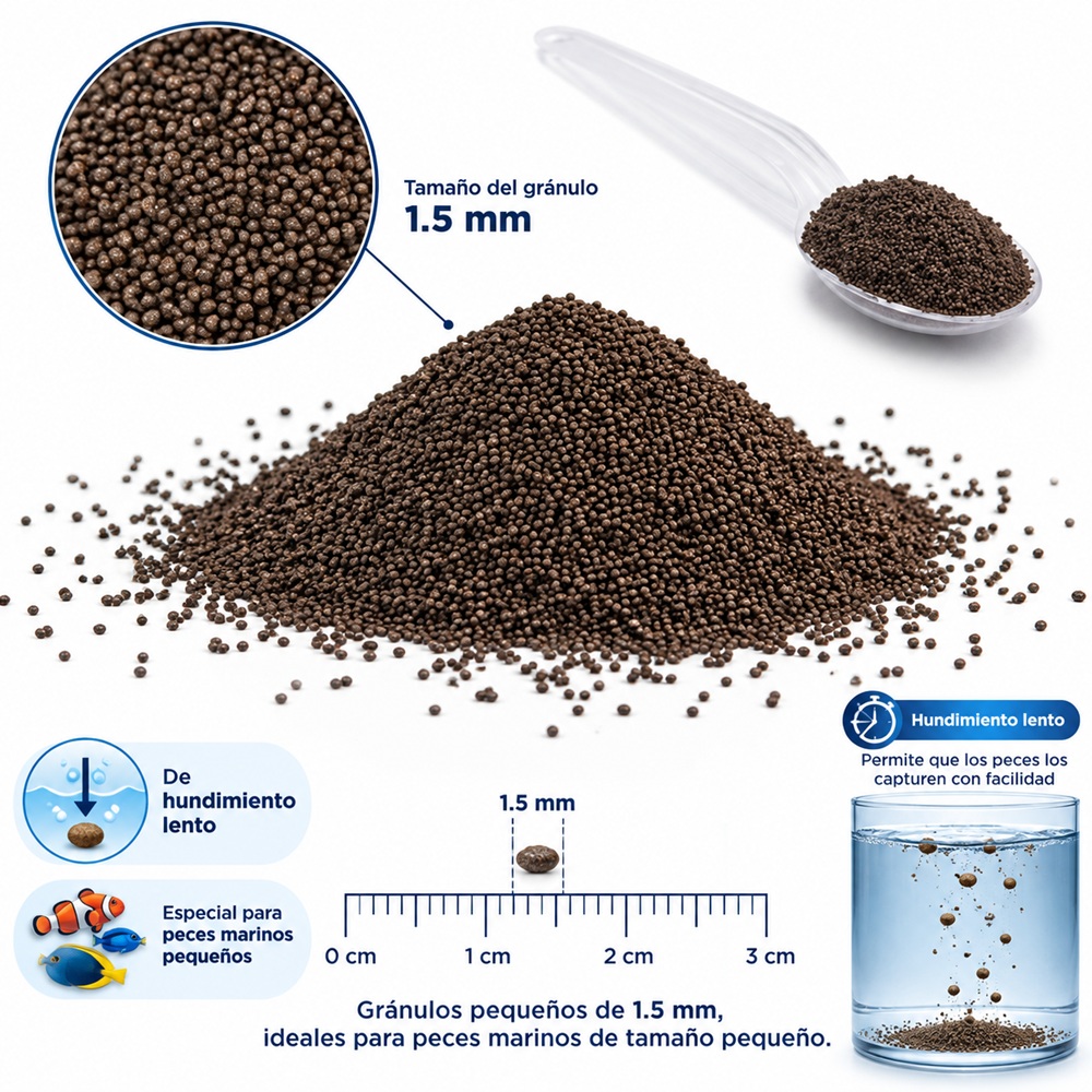 ALIMENTO SUPER PREMIUM ULTRA FRESH PARA PECES MARINOS PEQUEÑOS – 130 G - 2