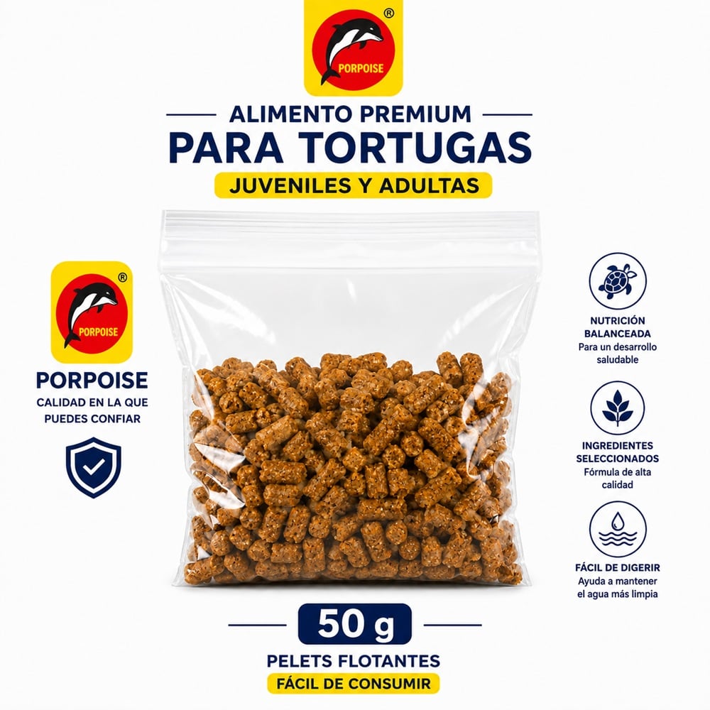 ALIMENTO PORPOISE PARA TORTUGAS SEMIACUÁTICAS – 50 G - 2