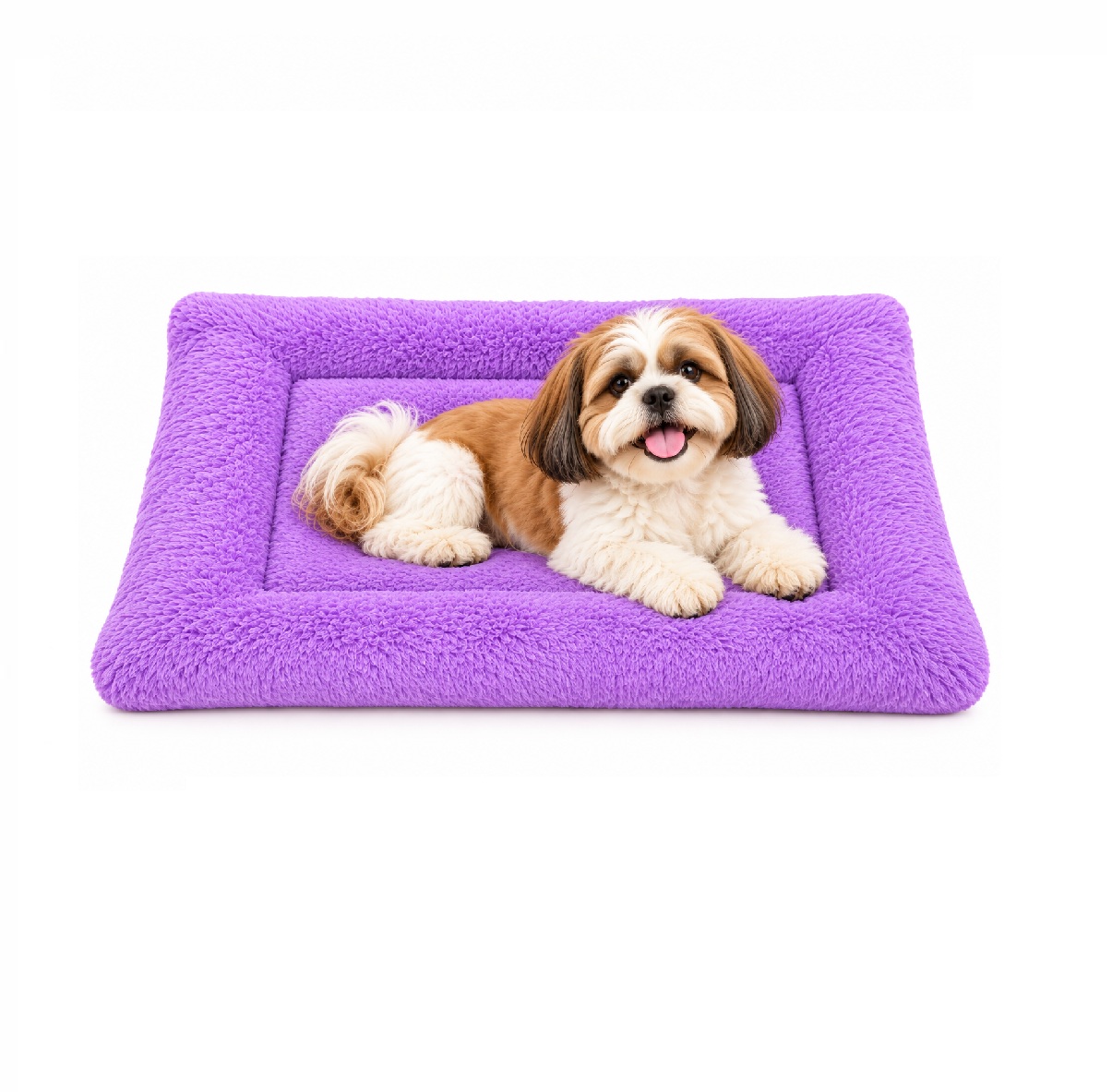 CAMA TIPO COLCHONETA PARA MASCOTAS PERROS Y GATOS CHICA COLOR LILA - 1