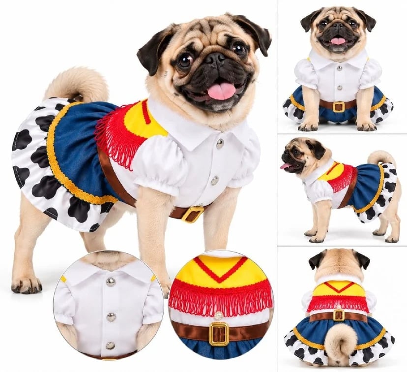 DISFRAZ HALLOWEEN PARA MASCOTAS JESSI TOY SOTRY PARA PERROS Y GATOS DISEÑO TALLA 5 - 1