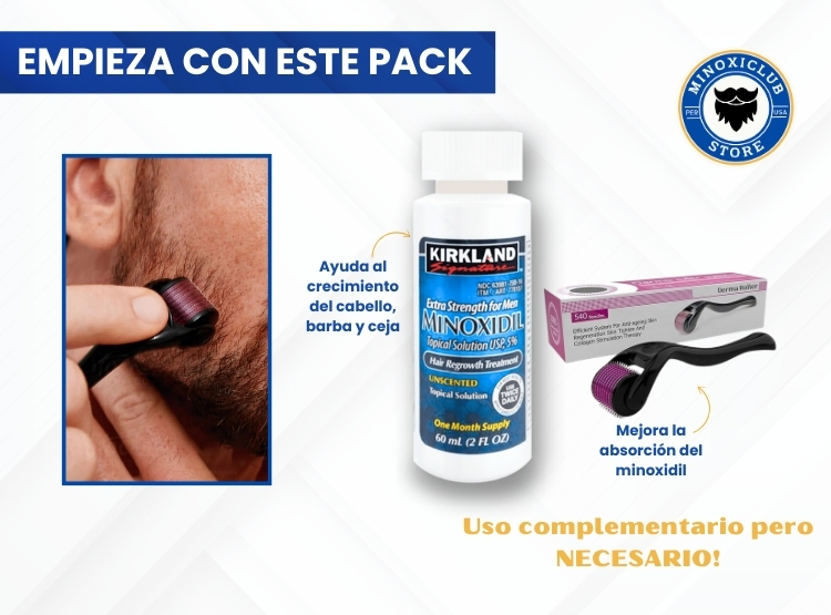 TRATAMIENTO CAPILAR KIRKLAND SIGNATURE MINOXIDIL 1 UNIDAD + DERMAROLLER - 2