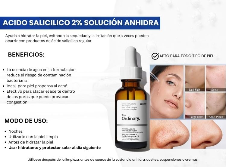 SÉRUM THE ORDINARY ACIDO SALICILICO 2% SOLUCION ANHIDRA - 2
