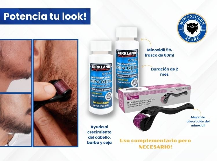 TRATAMIENTO CAPILAR KIRKLAND MINOXIDIL 2 UNIDADES + DERMAROLLER - 2