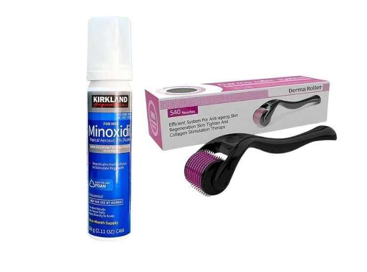 MINOXIDIL ESPUMA KIRKLAND + DERMAROLLER - 1