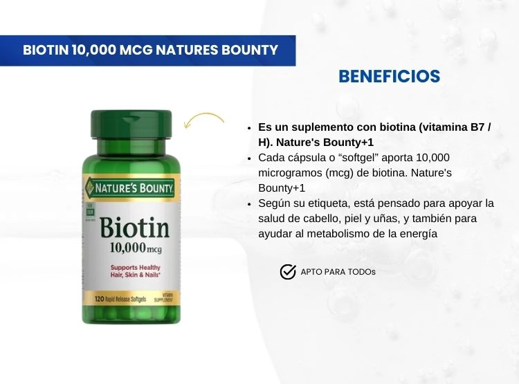 BIOTIN 10,000 MGC NATURES BOUNTY - 2