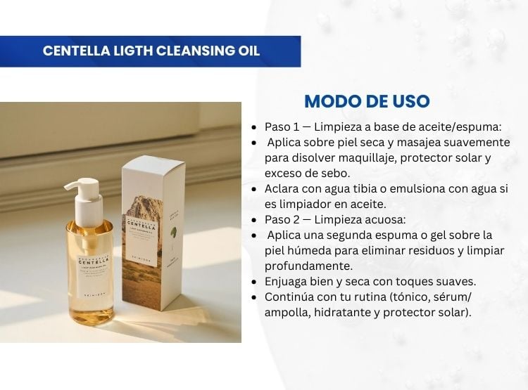 CENTELLA LIGTH CLEANSING OIL 200ML - 3