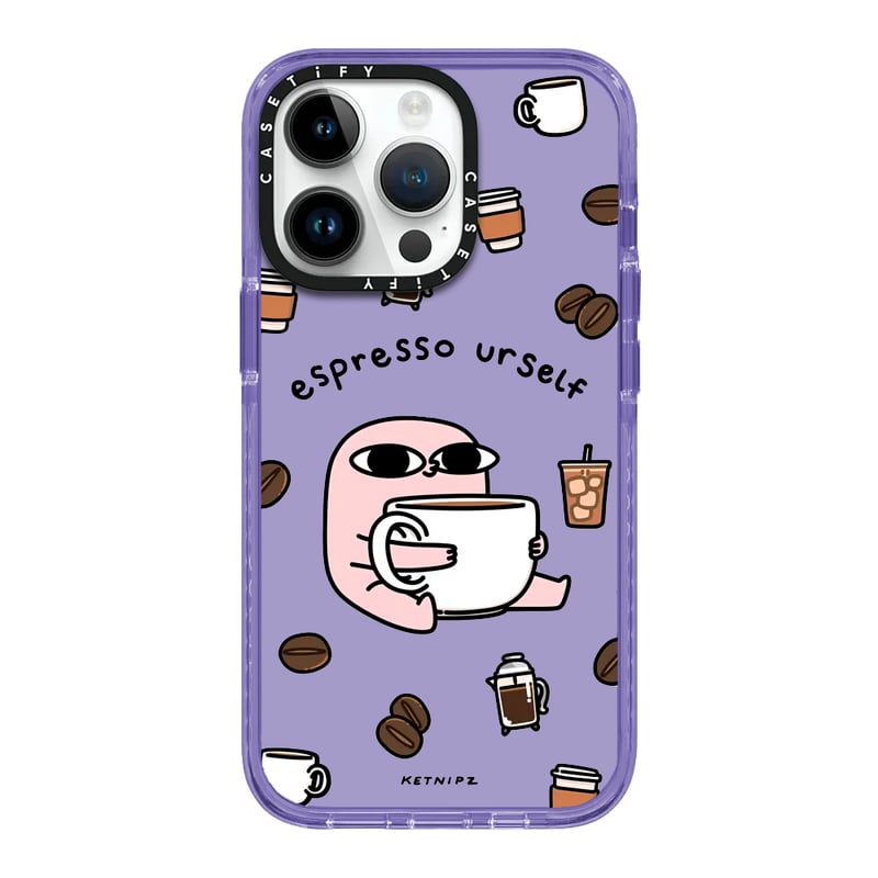 CASE IPHONE 15 PRO KETNIPZ ESPRESSO URSELF LILA TRANSPARENTE - 1