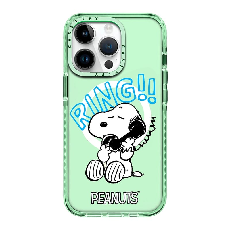 CASE MAGSAFE IPHONE 13 PRO MAX SNOOPY VERDE TRANSPARENTE - 1