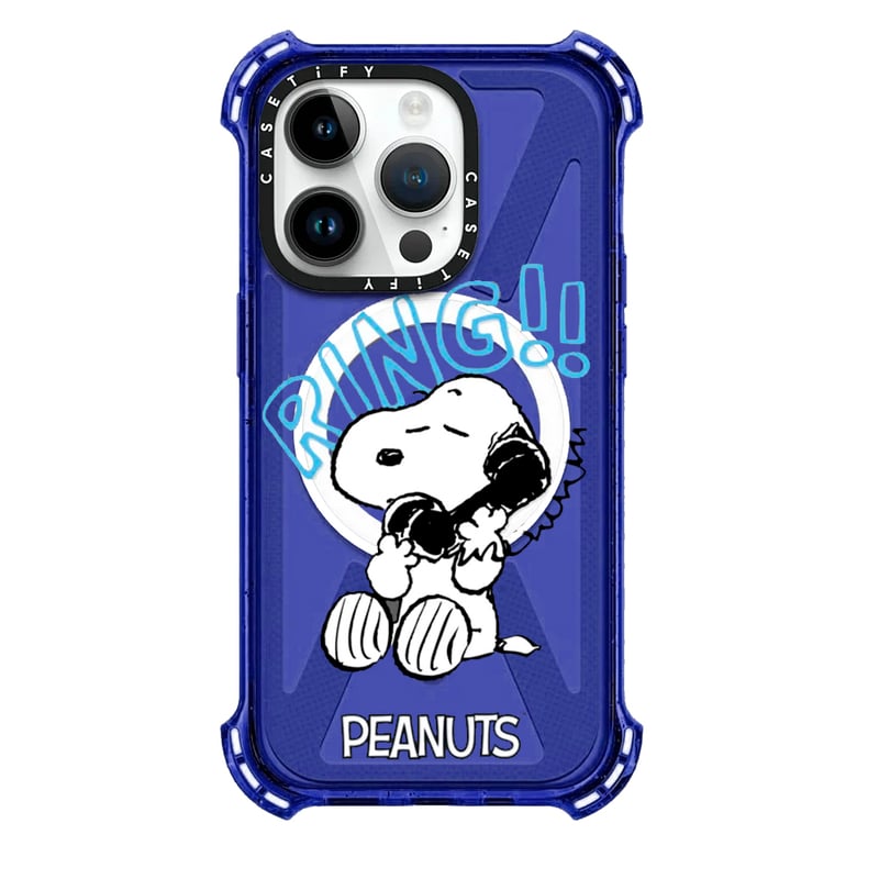CASE BUMPER MAGSAFE IPHONE 12 SNOOPY MORADO TRANSPARENTE - 1