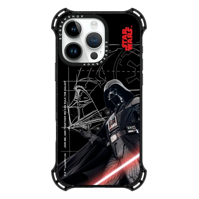 CASE BUMPER IPHONE 14 Y 15 PLUS STAR WARS DARK VADER NEGRO - 1