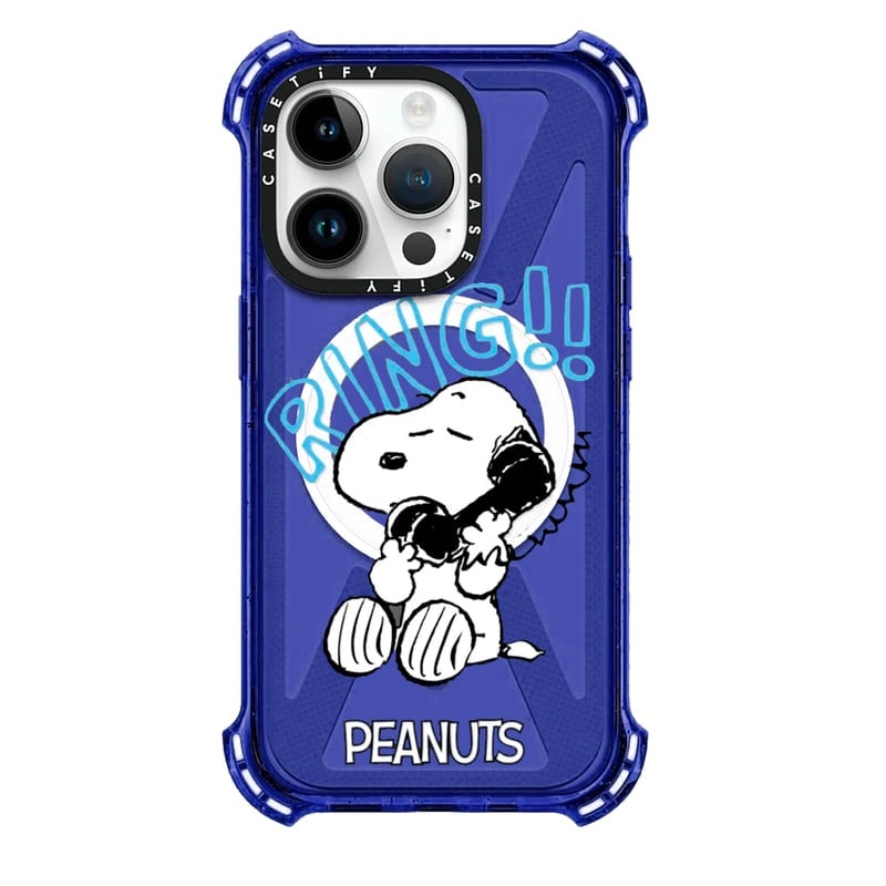 CASE BUMPER MAGSAFE IPHONE 13 PRO MAX SNOOPY MORADO TRANSPARENTE - 1