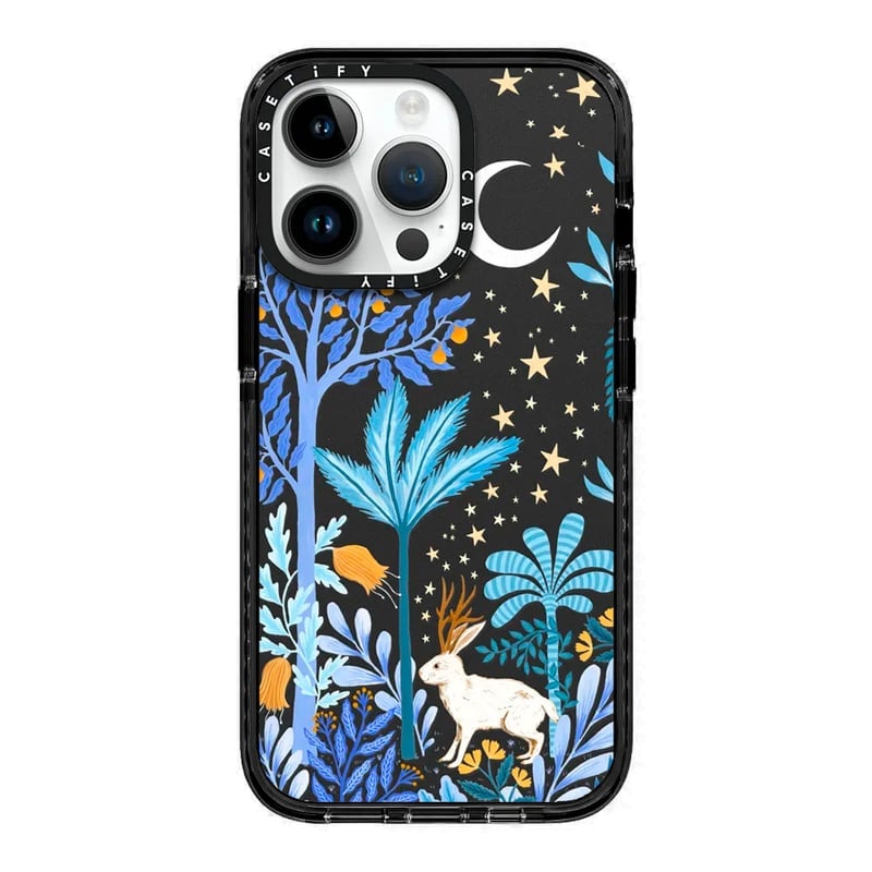 CASE IPHONE 14 PRO MAX MYTHICAL MOON NEGRO TRANSPARENTE - 1